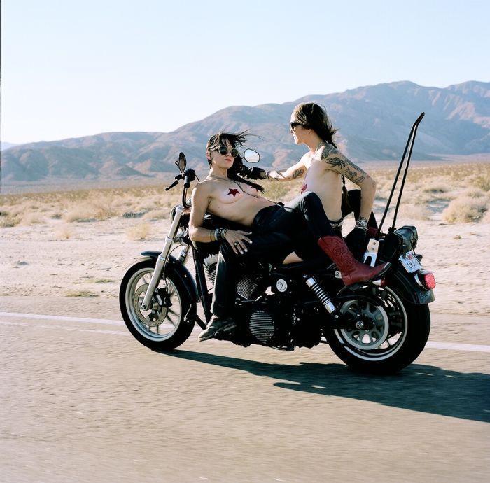 Girls on a motorcycle in Samarinda
